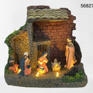 NACIMIENTO DE NAVIDAD C/LUZ 19.5X18.5CM