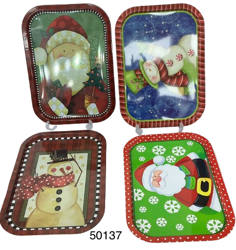 BANDEJA ALUMINIO P/NAVIDAD 40X28CM