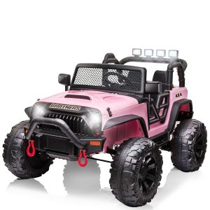 JEEP ROSADO MONTABLE RECARGABLE 110V