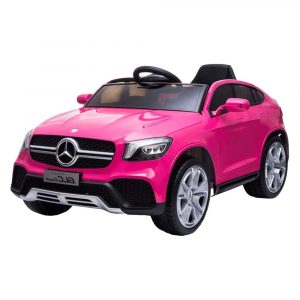 CARRO ROSADO MONTABLE RECARGABLE 110V C/LUZ+MUSICA