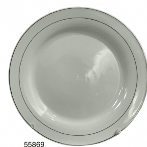 PLATO LLANO 12" ORILLA DORADA