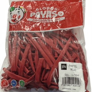 GLOBOS PAYASO #270 50/1 PASTEL ROJO