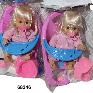 MUÑECA C/ACCESORIOS 37CM EN FUNDA