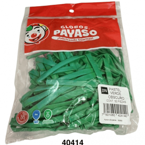 GLOBOS PAYASO #270 50/1 PASTEL VERDE OSCURO