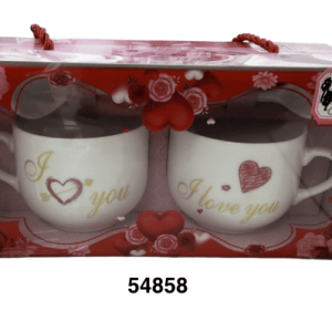 SET DE POZUELO DE SAN VALENTIN 2/1 C/CUCHARA 7.2X6CM