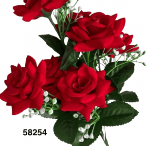 BOQUET ROSAS ARTIFICIALES 7/1 34CM