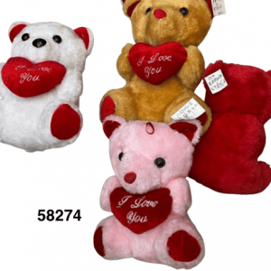 PELUCHE OSO C/CORAZON 20CM