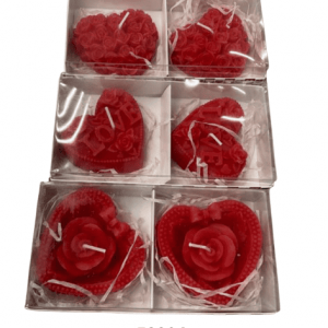 SET VELA CORAZON 2/1 7X7CM