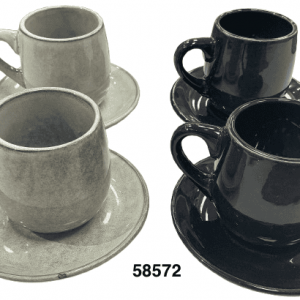 TAZA C/PLATILLO COLOR 5.5X6.2CM