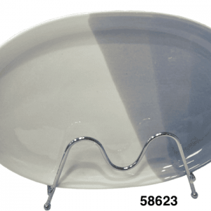 PLATO OVALADO C/DISEÑO AZUL 30.5X16.5CM