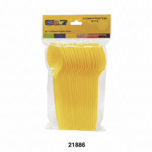 PARTY SET CUCHARAS PLAST 15CM 20/1 AMARILLO