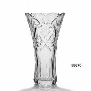 FLORERO CRISTAL BROCADO 12.3X23.3CM