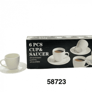 TAZA C/PLATILLO BLANCA 8X7.5CM