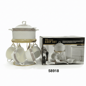 SET PYREX PORCELANA C/FUENTE 14/1