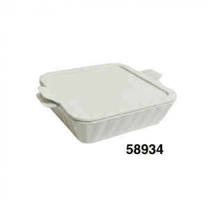 PYREX DE PORCELANA RECTANGLR C/TAPA 25.5X21.5X6.5CM