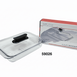 PYREX CRISTAL RECTANGULAR C/TAPA 4.2L 39X24X7CM