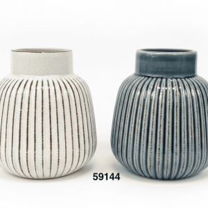 FLORERO DE PORCELANA C/DISEÑO 16.5X17.5CM
