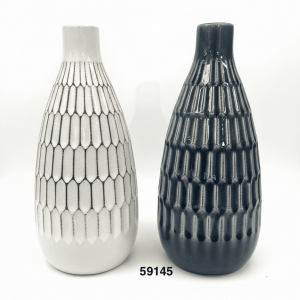 FLORERO DE PORCELANA C/DISEÑO 13.5X31CM