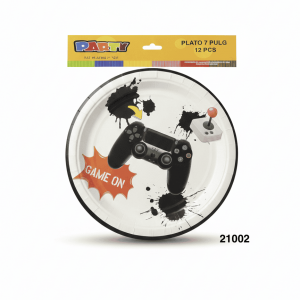 PARTY SET PLATOS PAPEL 7" 12/1 GAMING