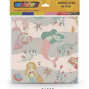 PARTY SET SERVILLETAS 33X33CM 24/1 SIRENA