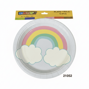 PARTY SET PLATOS PAPEL 7" 12/1 UNICORNIO