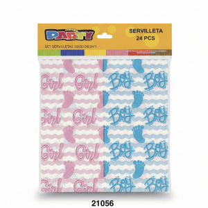 PARTY SET SERVILLETAS 33X33CM 24/1 REV SEXO
