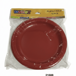 PARTY SET PLATOS PAPEL 7" 12/1 ROJO