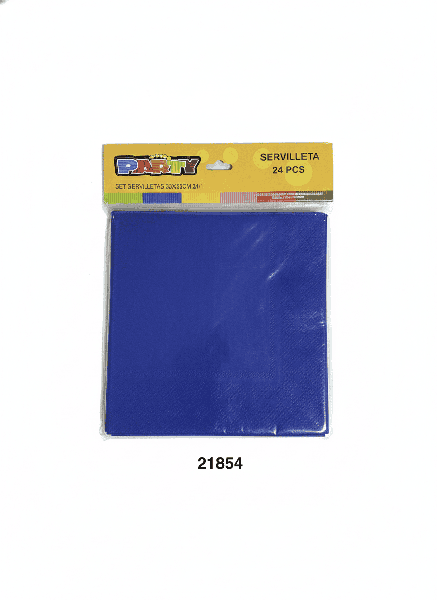 PARTY SET SERVILLETAS 33X33CM 24/1 AZUL OSCURO