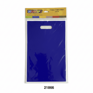 PARTY SET FUNDAS PLASTICAS 17X25CM 12/1 AZUL OSCURO