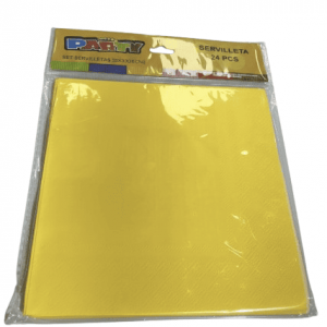 PARTY SET SERVILLETAS 33X33CM 24/1 AMARILLO
