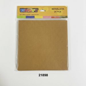 PARTY SET SERVILLETAS 33X33CM 24/1 DORADO