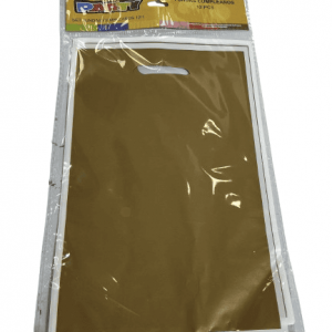 PARTY SET FUNDAS PLASTICAS 17X25CM 12/1 DORADO