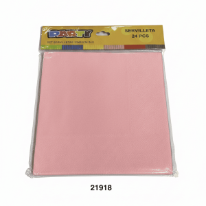 PARTY SET SERVILLETAS 33X33CM 24/1 ROSADO
