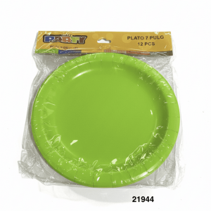PARTY SET PLATOS PAPEL 7" 12/1 VERDE MANZANA