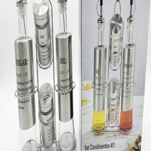 SET VINAGRERA+SALEROS 4/1 21X8X25CM