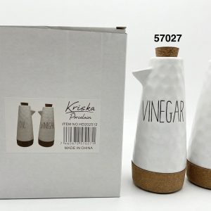 SET FRASCOS ACEITE+VINAGRE 2/1 7X18CM