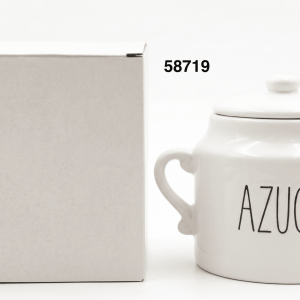 FRASCO BLANCO C/TAPA PORCELANA 17X12X14.5CM
