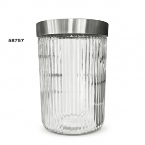FRASCO CRISTAL C/TAPA ACERO INOX 1700ML 11.2X22CM