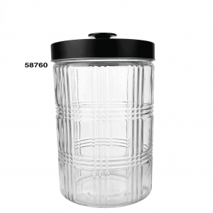 FRASCO CRISTAL C/TAPA METAL 1700ML 11.2X23.5CM
