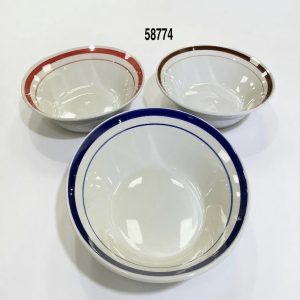 PLATO HONDO 8" 20X3.7CM BORDE COLOR
