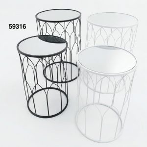 SET MESA DECORATIVA C/ESPEJO 2/1 46/52CM