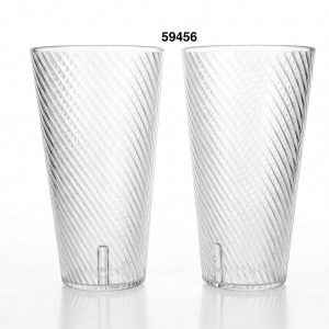 VASO PLASTICO PS BROCADO 8X14CM