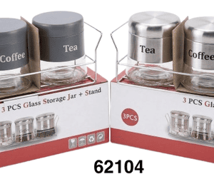 SET FRASCOS METAL 11CM 4/1 C/BASE