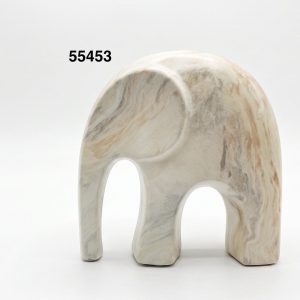 ELEFANTE DE PORCELANA MARMOL 20X6.5X19.5CM
