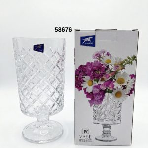 FLORERO CRISTAL BROCADO 11.4X23.5CM