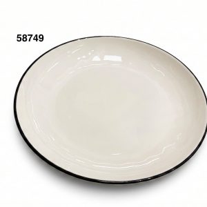 PLATO LLANO BORDE NEGRO 10" 25.5X5CM
