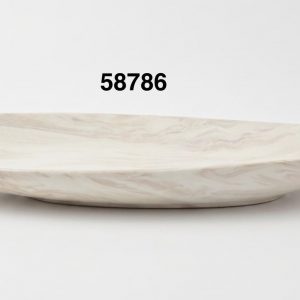 PLATON OVALADO DECORATIVO C/DIS MARMOL 44.5X16X6CM