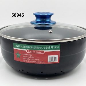 LACOCINERA CALDERO TEFLON C/TAPA CRISTAL 24CM