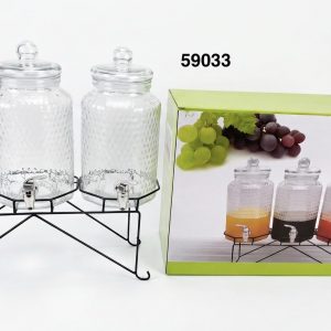 SET JARRON CRISTAL C/ESTANTE 3/1 15.5X32CM