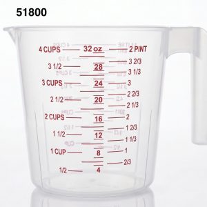 JARRA PLASTICA MEDIDORA 12.5X12.5CM 1000ml 32oz